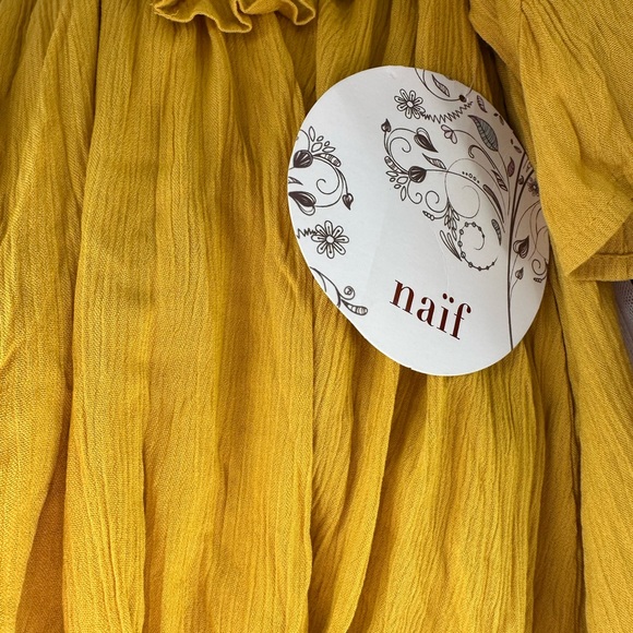 Naif Dresses Naf Yellow Mustard
Gold Button Front Dress Size small - Picture 3 of 4